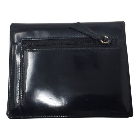 Ferragamo Bi-fold Wallet -  Double Gancini Enamel Black - Picture 3 of 16
